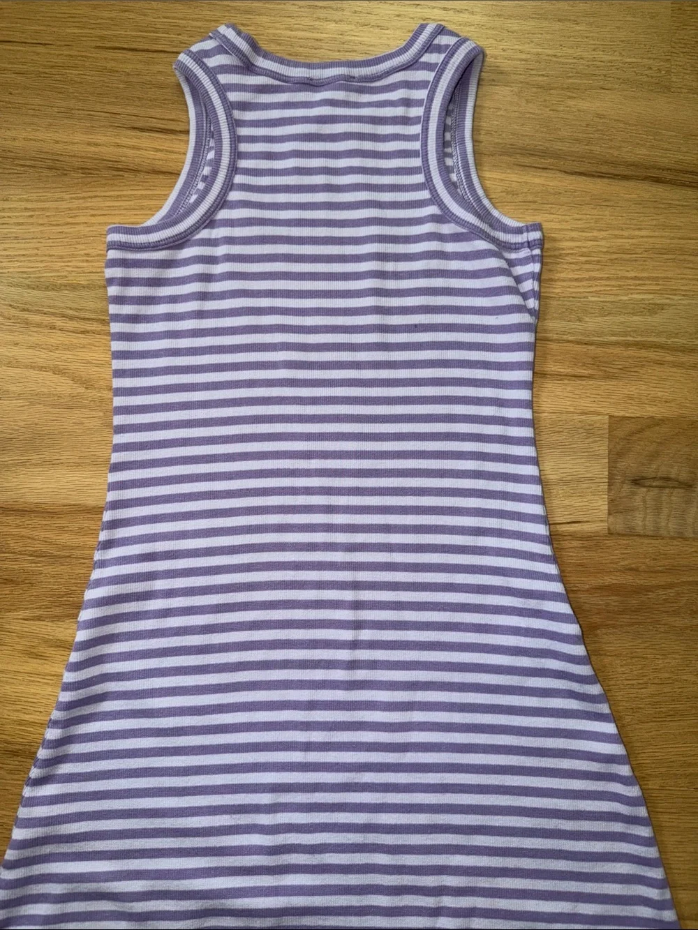 Nordstrom Girls Lavender and White Striped Tank Dress Childs Large (10/12)